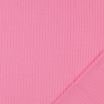Rippenjersey - uni, rosa